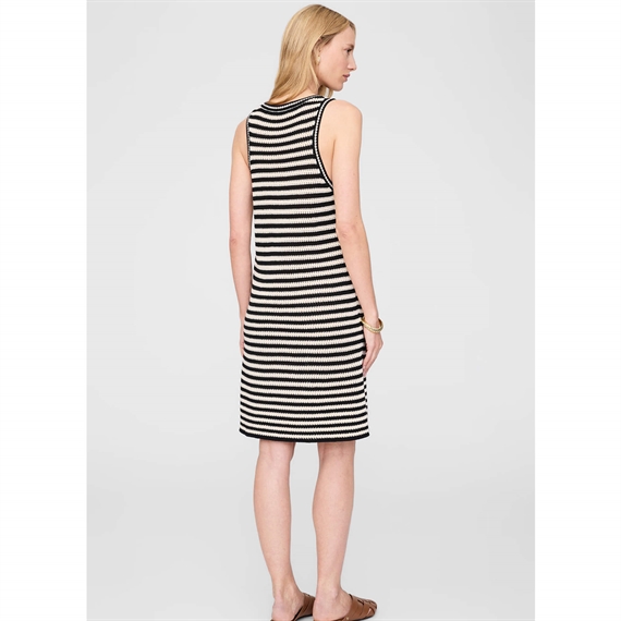 Anine Bing Arie Kjole, Black And Ivory Stripe 